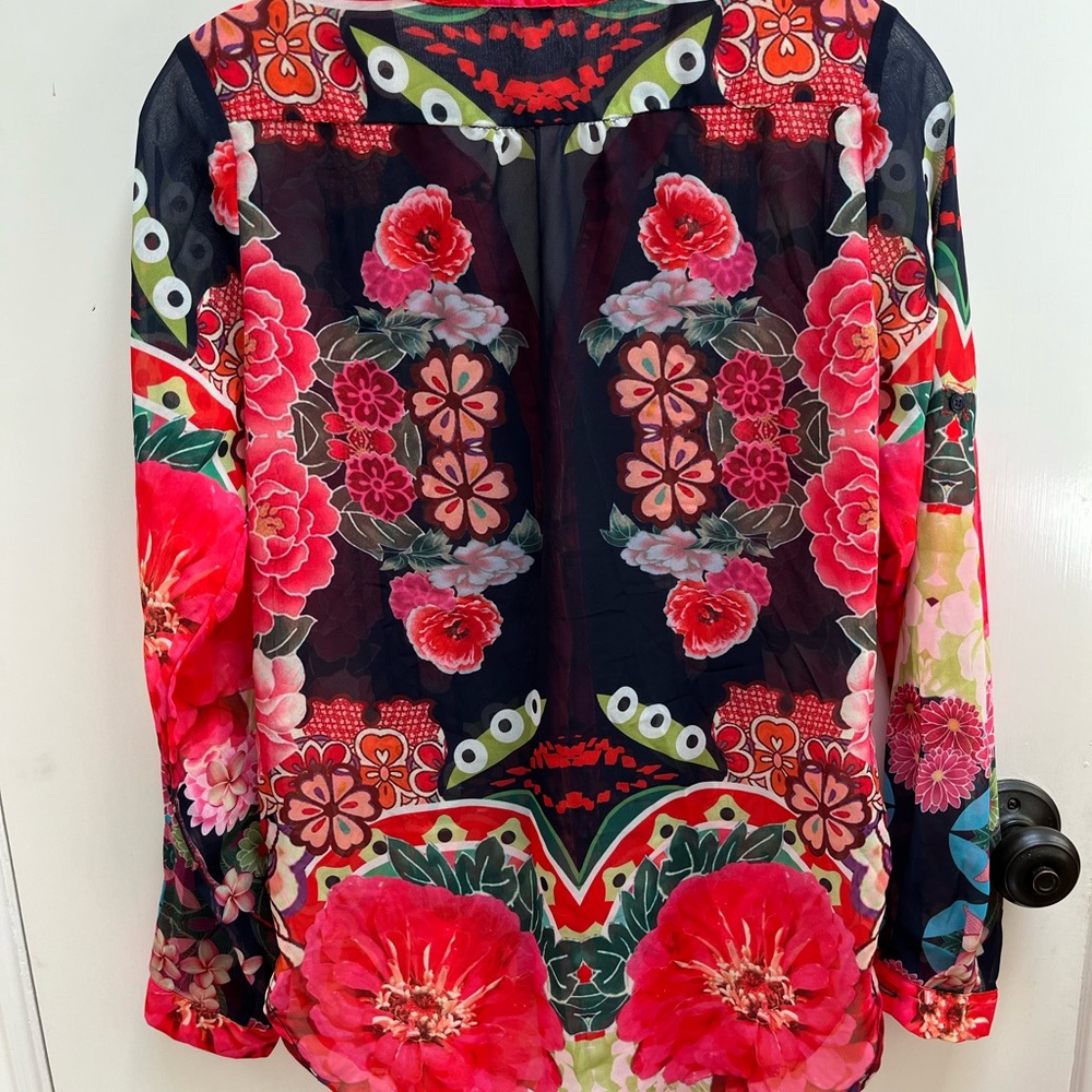 Farm Rio Vibes blouse S - Picture 2 of 5